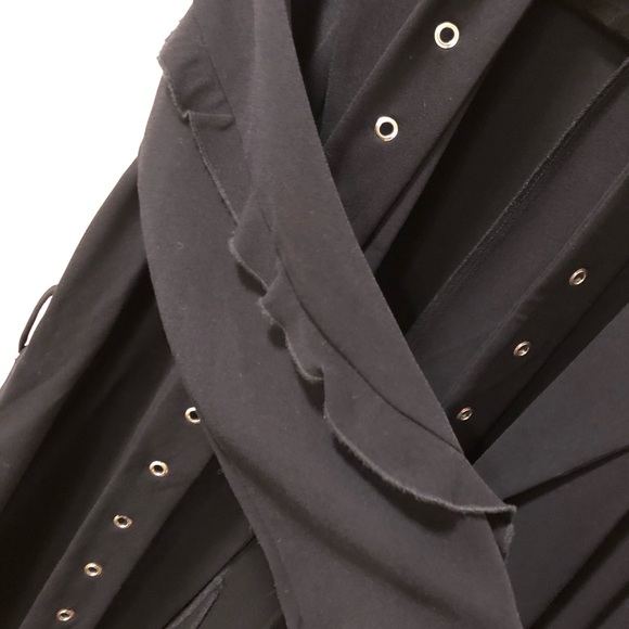 Navy Zara trench coat with ruffle sleeves - Picture 4 of 6